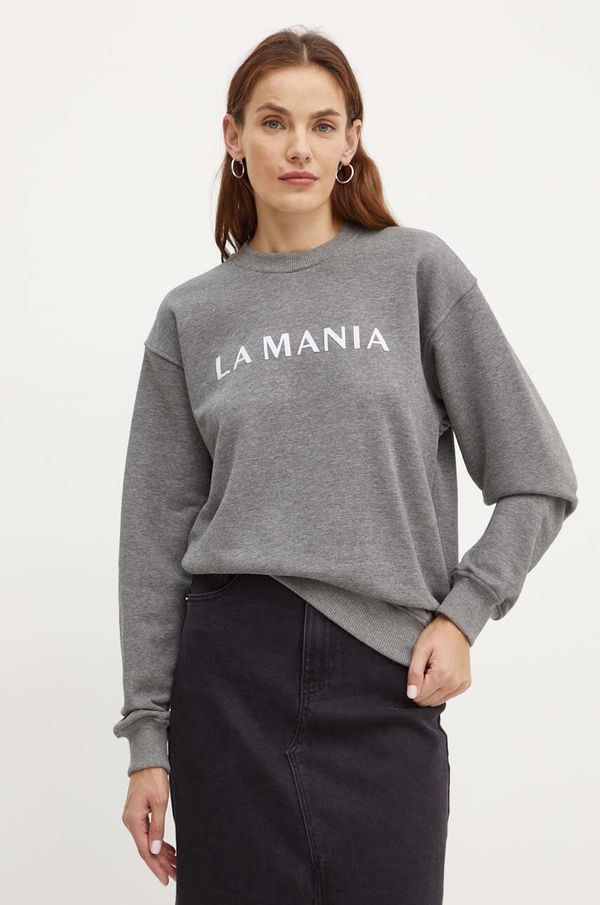 La Mania Dukserica La Mania PL za žene, boja: siva, melanž, PRIVATE