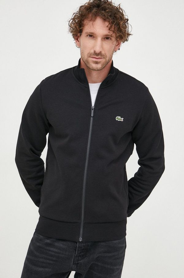 Lacoste Dukserica Lacoste za muškarce, boja: crna, glatka, SH9622-031