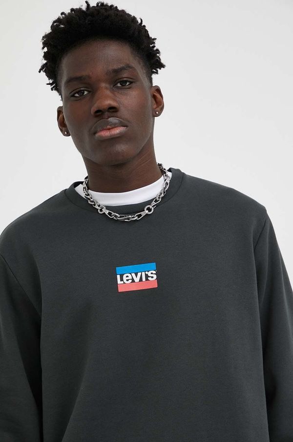 Levi's Dukserica Levi's za muškarce, boja: crna, s tiskom