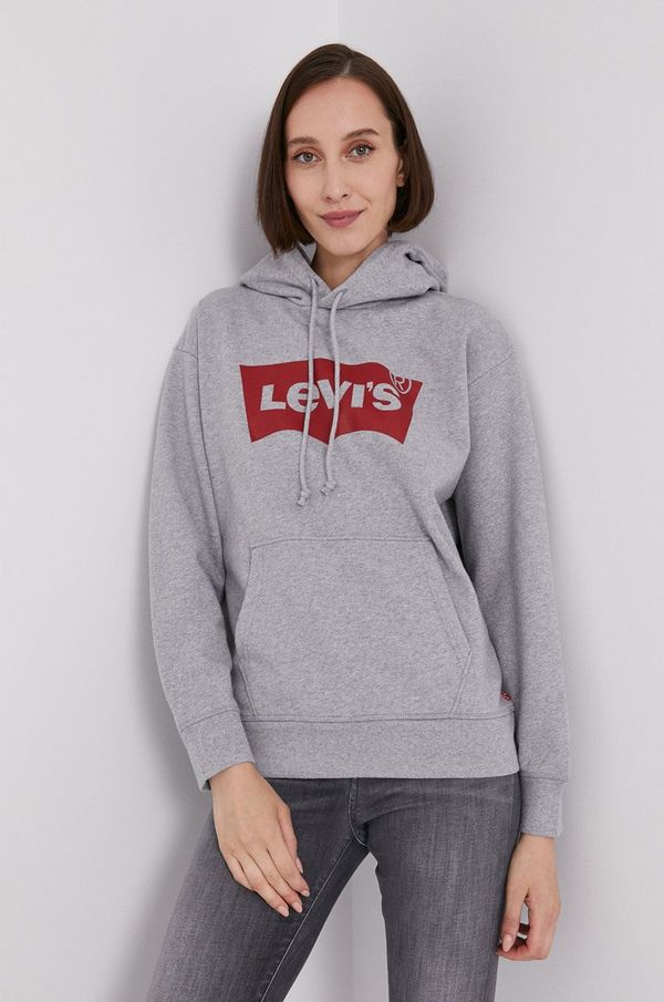 Levi's Dukserica Levi's za žene, boja: siva, s kapuljačom, 18487.0020-Greys