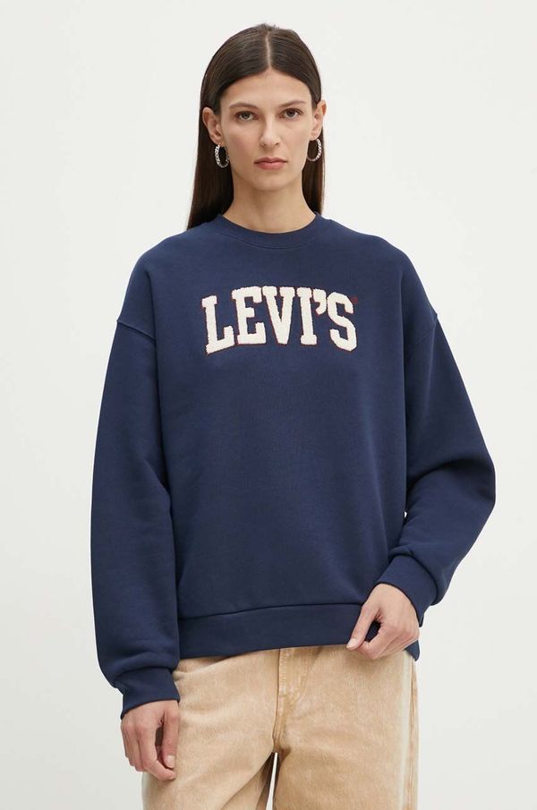 Levi's Dukserica Levi's za žene, boja: tamno plava, s aplikacijom, 001B5