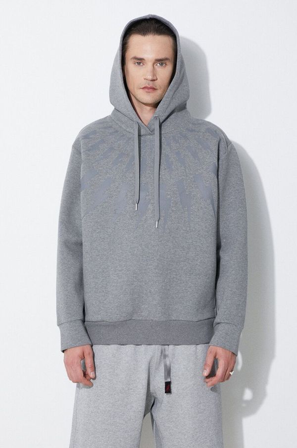 Neil Barrett Dukserica Neil Barrett Fairisle Thunderbolt Sweatshirt za muškarce, boja: siva, s kapuljačom, s tiskom, MY72186A-Y506-756N