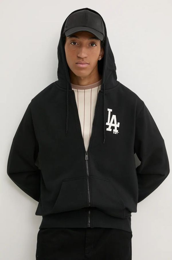 New Era Dukserica New Era LOS ANGELES DODGERS za muškarce, boja: crna, s kapuljačom, s tiskom, 60416719