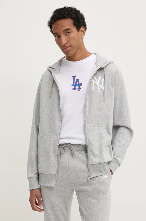 New Era Dukserica New Era NEW YORK YANKEES za muškarce, boja: siva, s kapuljačom, s tiskom, 60416720