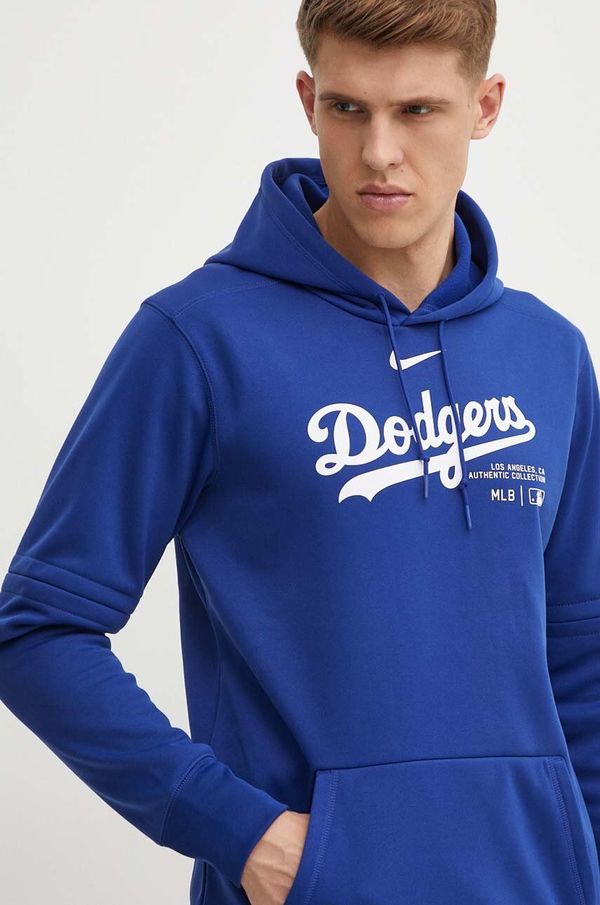 Nike Dukserica Nike Los Angeles Dodgers za muškarce, boja: ljubičasta, s kapuljačom, s tiskom