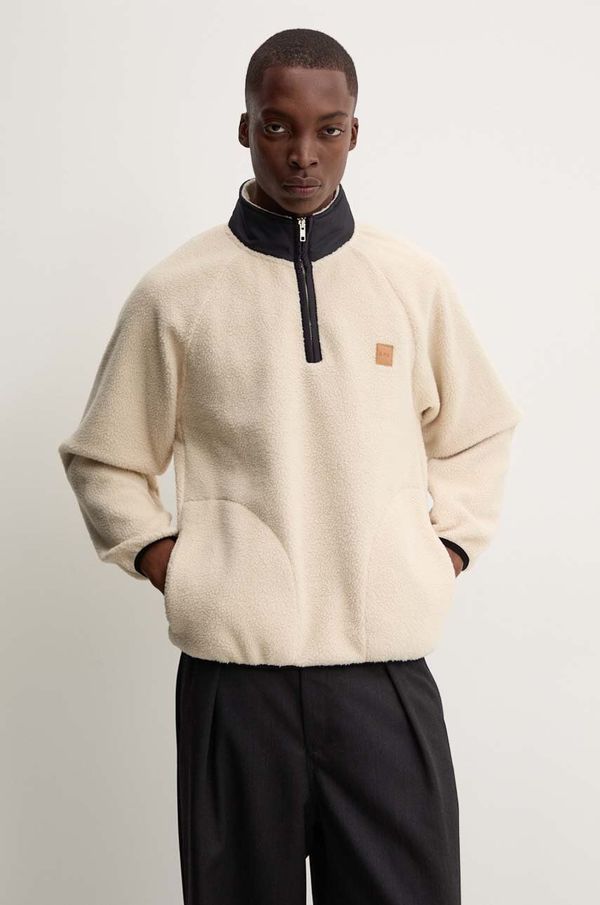 A.P.C. Dukserica od flisa A.P.C. sweat island boja: bež, bez uzorka, PSAIF.M27845