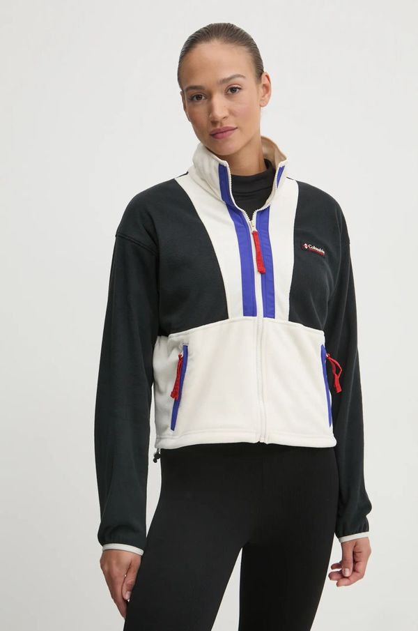 Columbia Dukserica od flisa Columbia Backbowl II FZ Fleece boja: crna, s uzorkom, 2092163