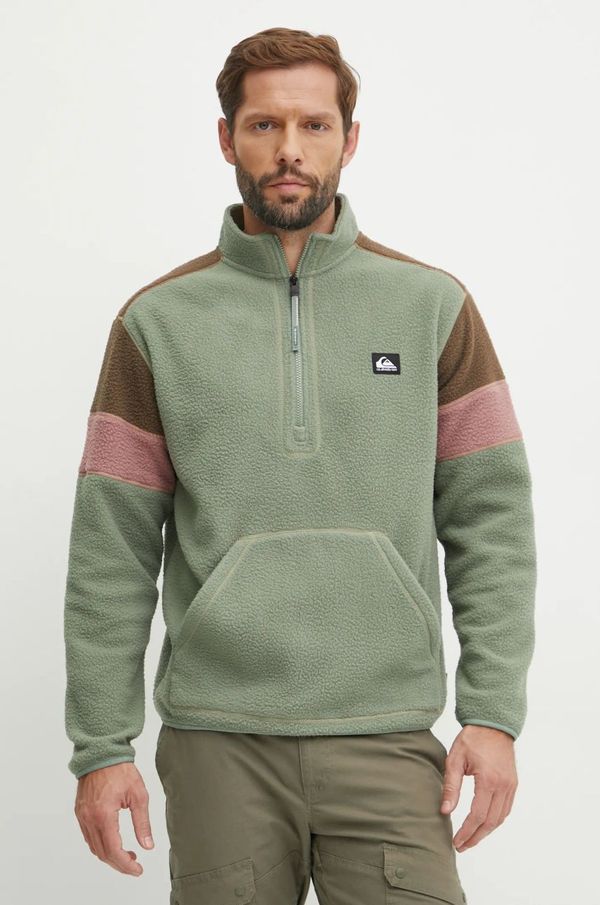 Quiksilver Dukserica od flisa Quiksilver Clean Coast boja: zelena, s uzorkom, EQYFT04960