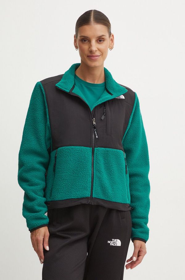 The North Face Dukserica od flisa The North Face Retro Denali Jacket boja: zelena, s uzorkom, NF0A88YRS9W1