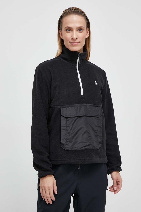 Volcom Dukserica od flisa Volcom boja: crna, bez uzorka