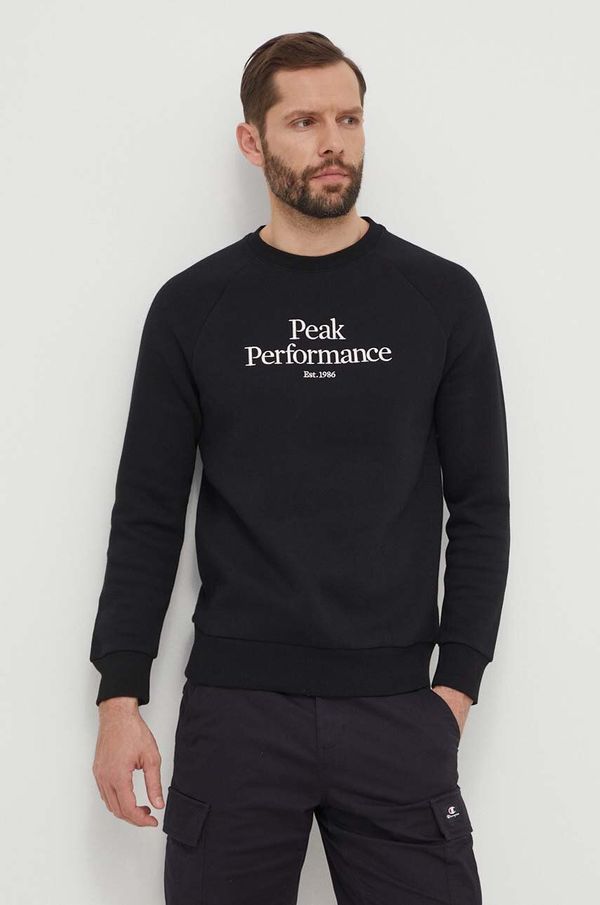 Peak Performance Dukserica Peak Performance za muškarce, boja: crna, s aplikacijom