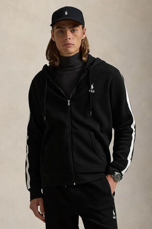 Polo Ralph Lauren Dukserica Polo Ralph Lauren za muškarce, boja: crna, s kapuljačom, bez uzorka, 710953165