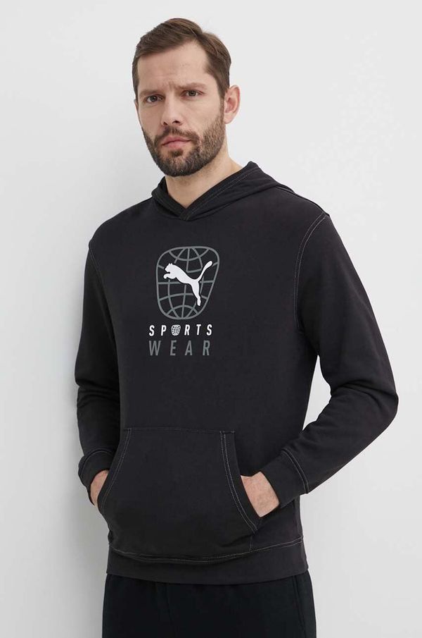 Puma Dukserica Puma BETTER SPORTSWEAR za muškarce, boja: crna, s kapuljačom, s tiskom, 679002