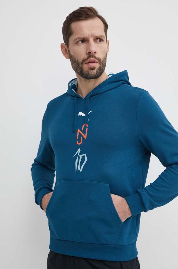 Puma Dukserica Puma Neymar JR boja: tirkizna, s kapuljačom, s tiskom, 658955