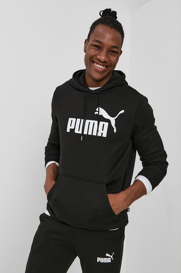 Puma Dukserica Puma za muškarce, boja: crna, s kapuljačom