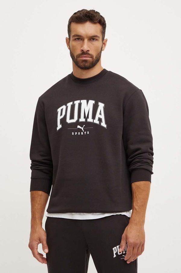 Puma Dukserica Puma za muškarce, boja: crna, s tiskom, 681794