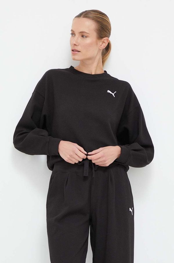Puma Dukserica Puma za žene, boja: crna, bez uzorka