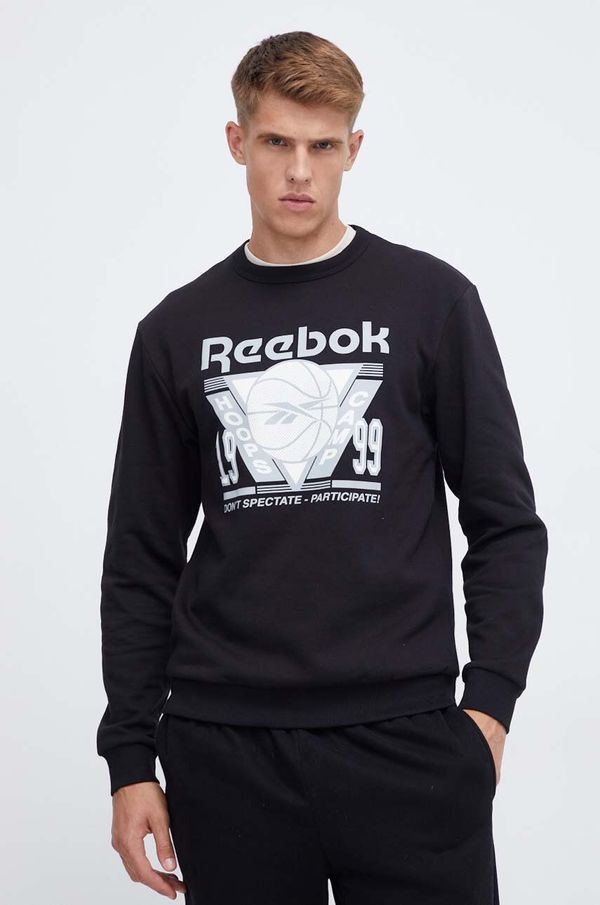 Reebok Classic Dukserica Reebok Classic Basketball za muškarce, boja: crna, s tiskom