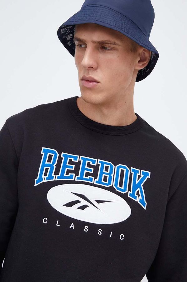 Reebok Classic Dukserica Reebok Classic za muškarce, boja: crna, s aplikacijom