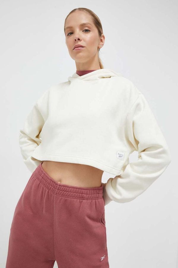 Reebok Classic Dukserica Reebok Classic za žene, boja: bež, s kapuljačom, bez uzorka