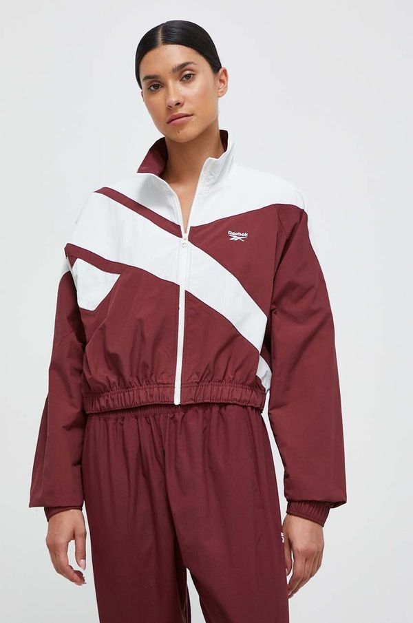 Reebok Classic Dukserica Reebok Classic za žene, boja: bordo, s kapuljačom, s uzorkom