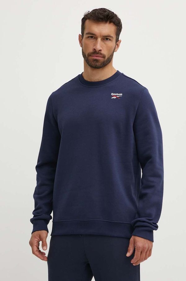 Reebok Dukserica Reebok Identity za muškarce, boja: tamno plava, s aplikacijom, 100202867