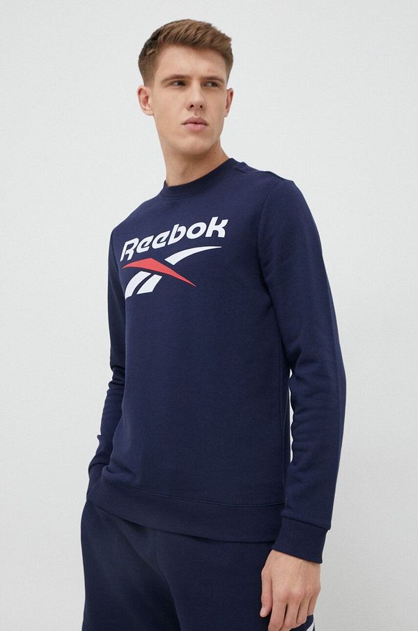 Reebok Dukserica Reebok za muškarce, boja: tamno plava, s tiskom