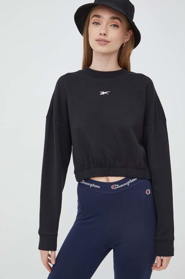 Reebok Dukserica Reebok za žene, boja: crna, glatka