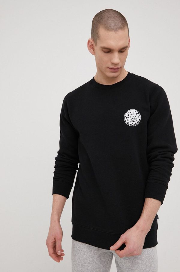 Rip Curl Dukserica Rip Curl za muškarce, boja: crna, s tiskom
