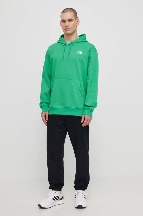 The North Face Dukserica The North Face M Essential Hoodie za muškarce, boja: zelena, s kapuljačom, bez uzorka, NF0A7ZJ9PO81