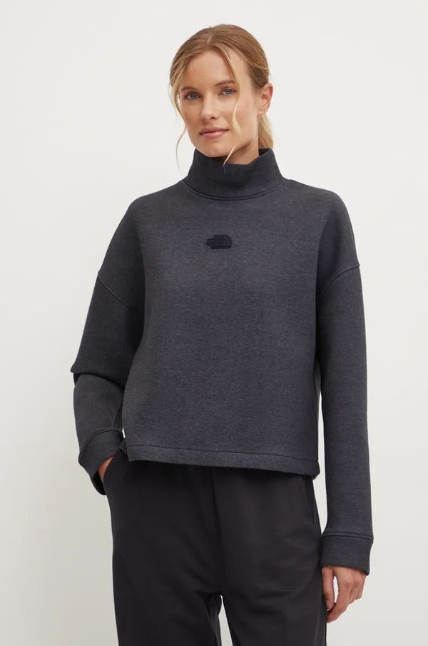 The North Face Dukserica The North Face Mock Neck Sweatshirt za žene, boja: siva, bez uzorka, NF0A89C1KS71