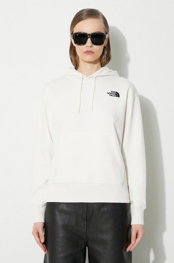 The North Face Dukserica The North Face W Essential Hoodie za žene, boja: bež, s kapuljačom, bez uzorka, NF0A7ZJDQLI1