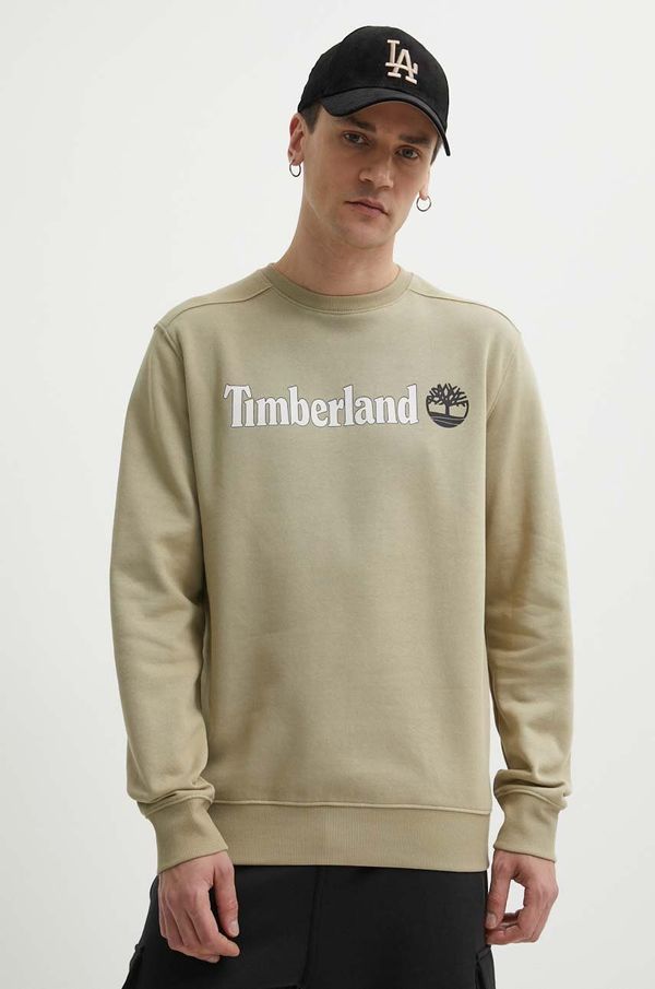 Timberland Dukserica Timberland za muškarce, boja: zelena, s tiskom, TB0A5UJYDH41