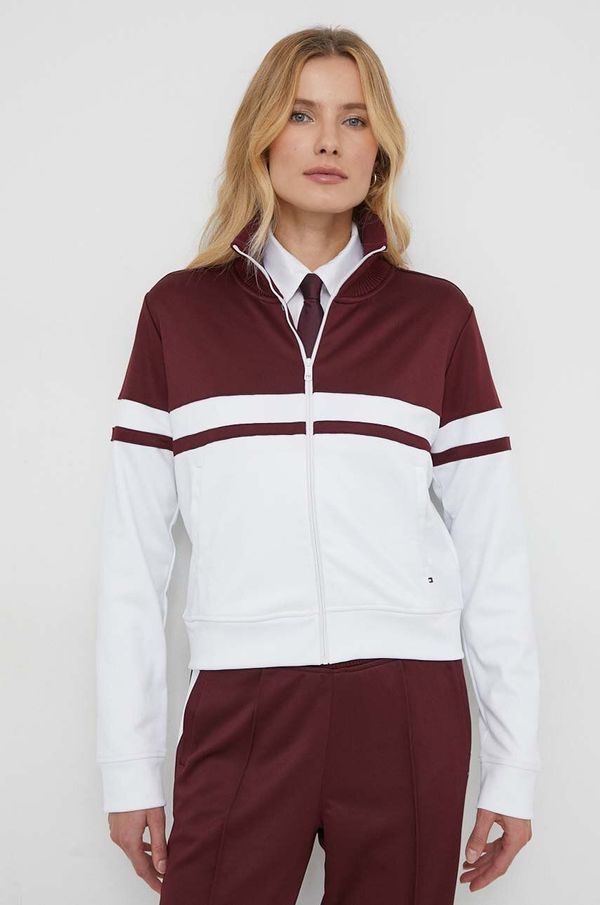 Tommy Hilfiger Dukserica Tommy Hilfiger za žene, boja: bordo, s uzorkom, WW0WW41136