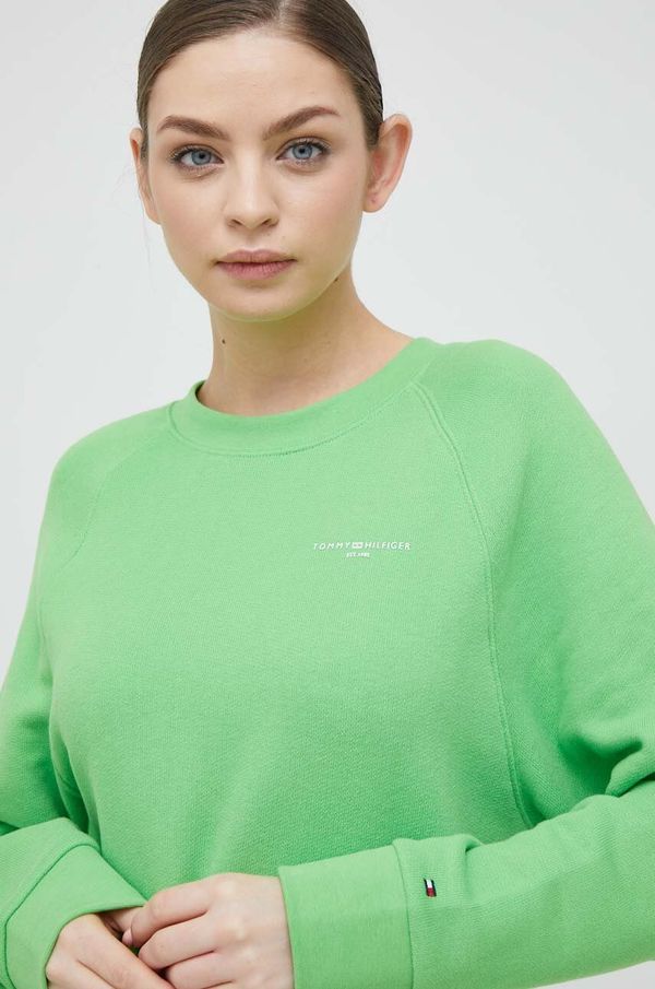 Tommy Hilfiger Dukserica Tommy Hilfiger za žene, boja: zelena, s tiskom