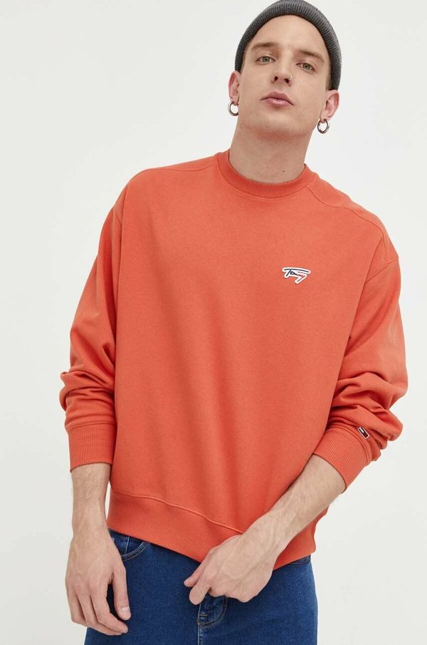 Tommy Jeans Dukserica Tommy Jeans za muškarce, boja: bordo, glatka