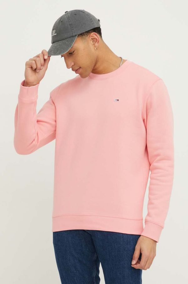 Tommy Jeans Dukserica Tommy Jeans za muškarce, boja: ružičasta, melanž, DM0DM09591