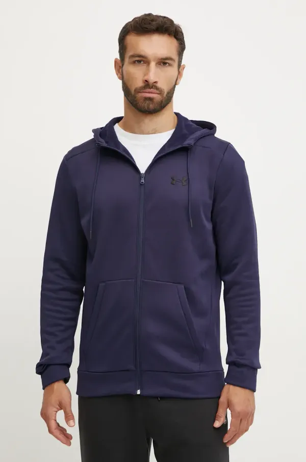 Under Armour Dukserica Under Armour boja: tamno plava, s kapuljačom, bez uzorka