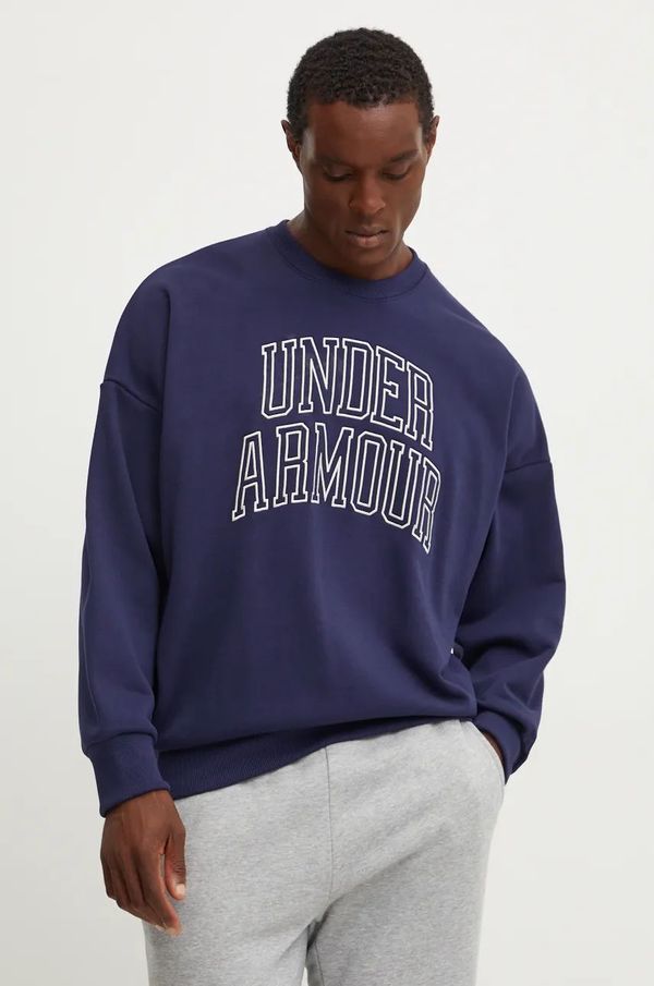 Under Armour Dukserica Under Armour Icon HWT Terry za muškarce, boja: tamno plava, s aplikacijom, 1386548