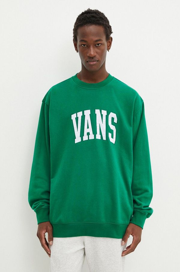 Vans Dukserica Vans za muškarce, boja: zelena, s tiskom, VN000HP7J5F1