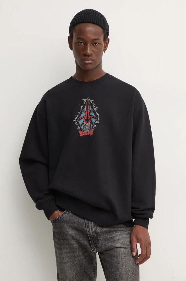 Volcom Dukserica Volcom za muškarce, boja: crna, s tiskom, A4632403