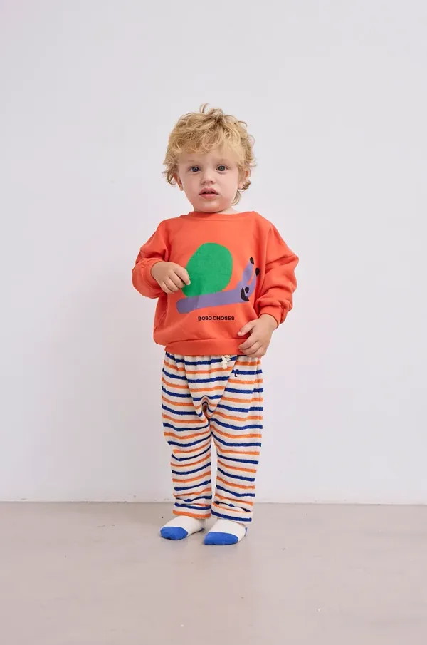 Bobo Choses Dukserica za bebe Bobo Choses Funny Snail boja: narančasta, s tiskom, 125AB118