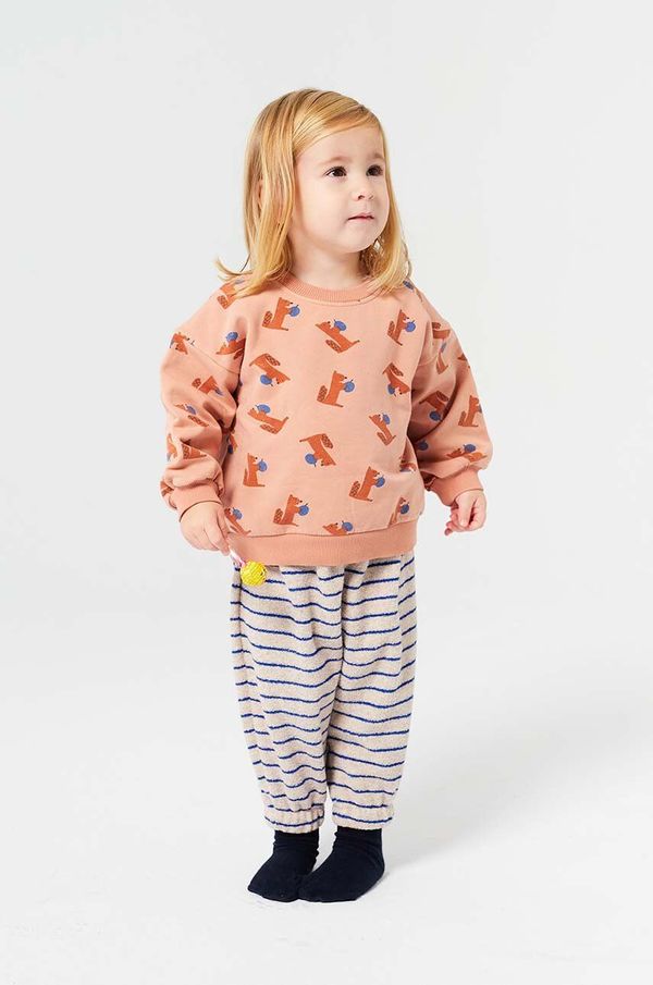 Bobo Choses Dukserica za bebe Bobo Choses Hungry Squirrel boja: narančasta, s uzorkom, 224AB034