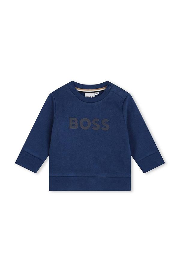 Boss Dukserica za bebe BOSS boja: tamno plava, s tiskom, J51289