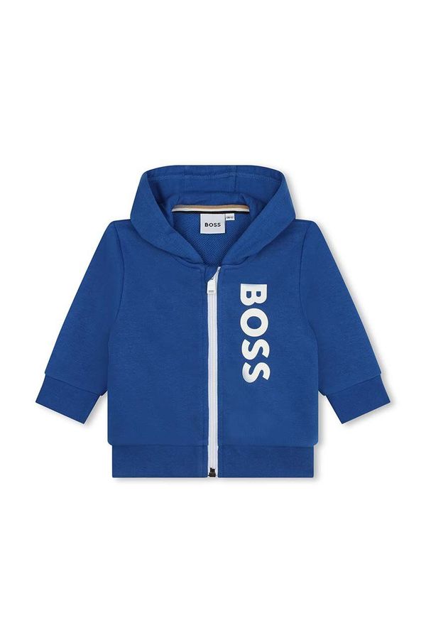 Boss Dukserica za bebe BOSS s kapuljačom, s tiskom