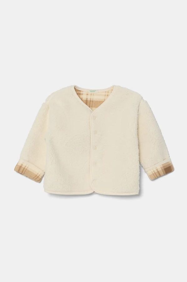 United Colors of Benetton Dukserica za bebe United Colors of Benetton boja: bež, bez uzorka, 3EKNA501G