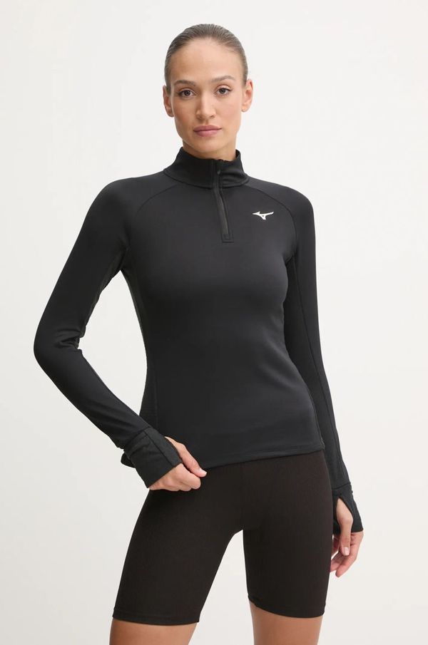 Mizuno Dukserica za trčanje Mizuno Warmalite boja: crna, bez uzorka, J2GCA705