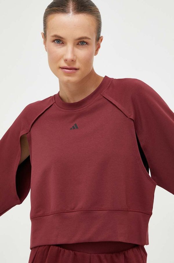 adidas Performance Dukserica za trening adidas Performance Power boja: bordo, bez uzorka