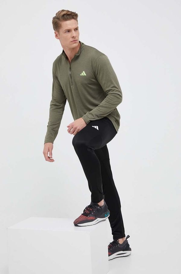 adidas Performance Dukserica za trening adidas Performance Train Essentials boja: zelena, s tiskom