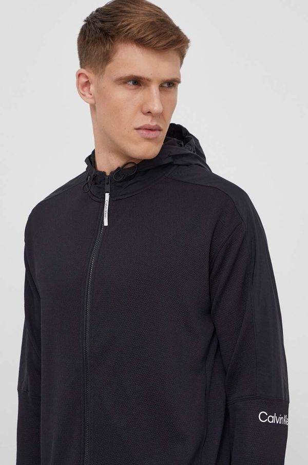 Calvin Klein Performance Dukserica za trening Calvin Klein Performance boja: crna, s kapuljačom, bez uzorka